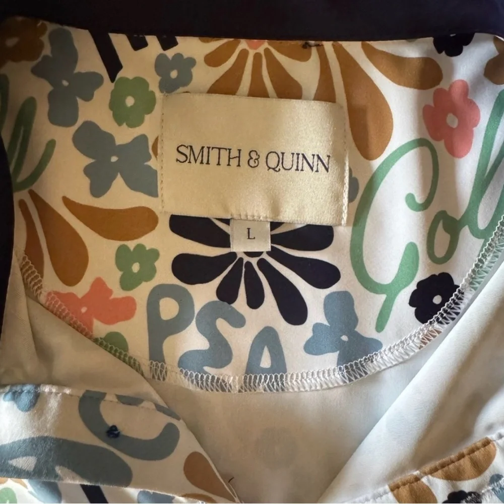 Smith & Quinn Golf Polo Shirt Large Colorful Print Performance Men’s